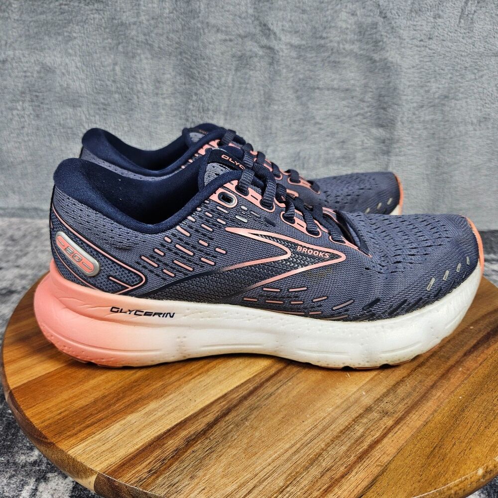 Brooks Glycerin 20 Womens Size 7.5 B Shadow Blue Running Sneakers 1203691B088